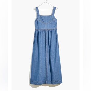 Madewell Denim apron jumper midi dress - 14 xl